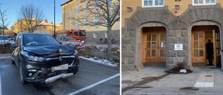 Bil körde in i husvägg i Linköping