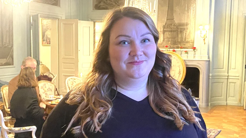 Elida Green från Gimo Hockey var nöjd med stipendiepengarna.