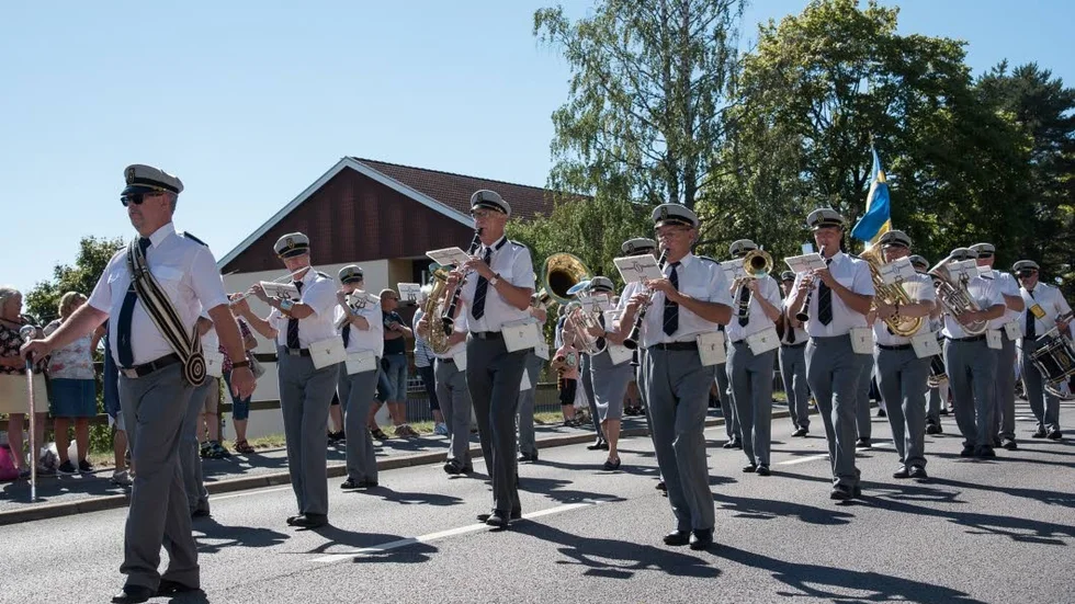 Musik utlovas. Musik är ett stående inslag under evenemanget. Här syns Överums musikkår under förra året.