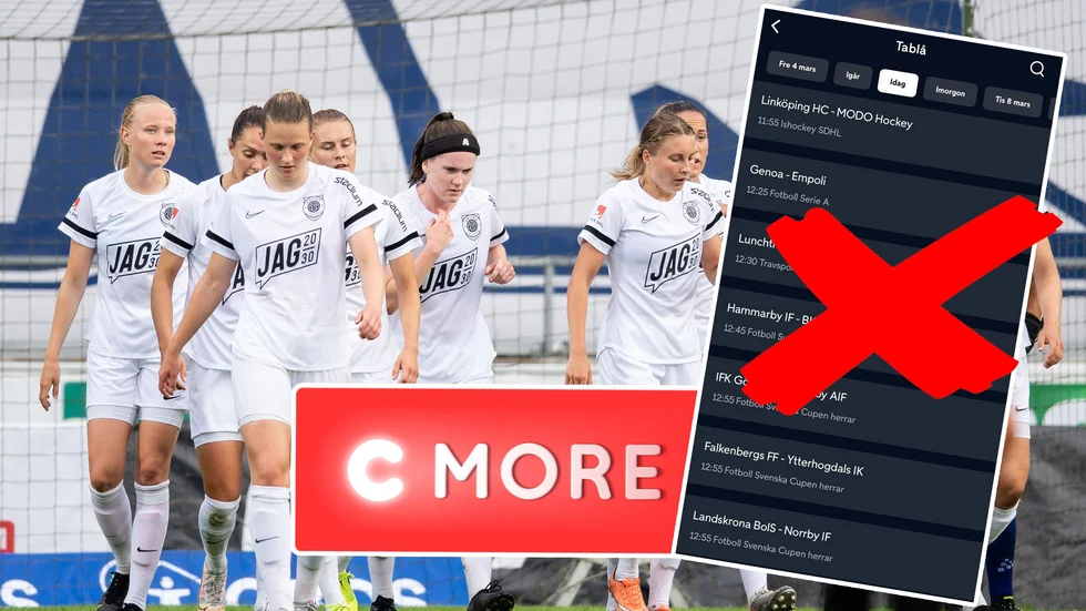 När Eskilstuna United mötte Mallbacken under söndagen nobbades den i C Mores tv-tablå, liksom två andra matcher på damsidan, medan samtliga matcher på herrsidan sändes.