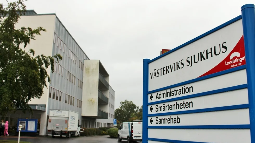 Västerviks sjukhus. ett av tre sjukhus i Kalmar län.