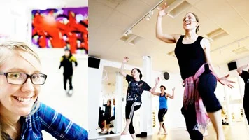 Skejtingcoachen Åsa TIngström och träning på Womens Wellness.