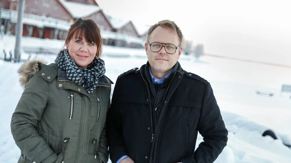 Li Skarin, vd för Luleå Näringsliv, och Jesper Peruzzaro, projektledare Norrbottens Media.