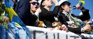 Här springer Välkommastudenterna ut