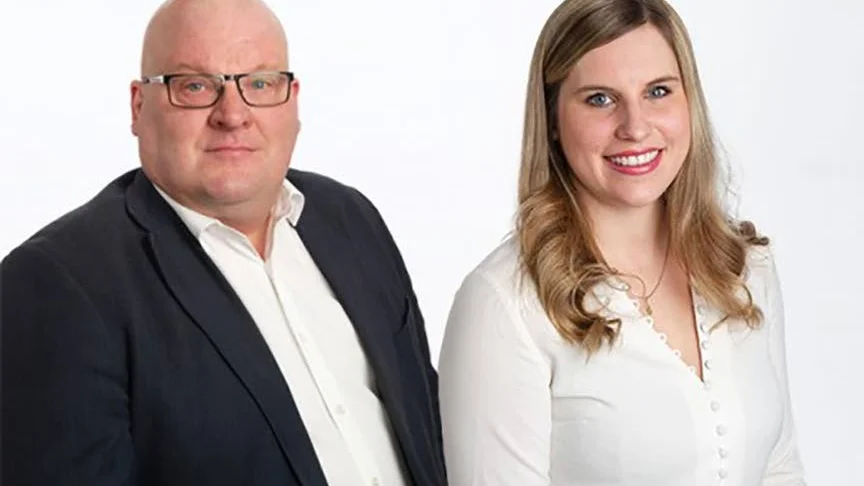 Michael Leffler och Sandra Kluwetasch, franchisetagare MOHV Luleå.