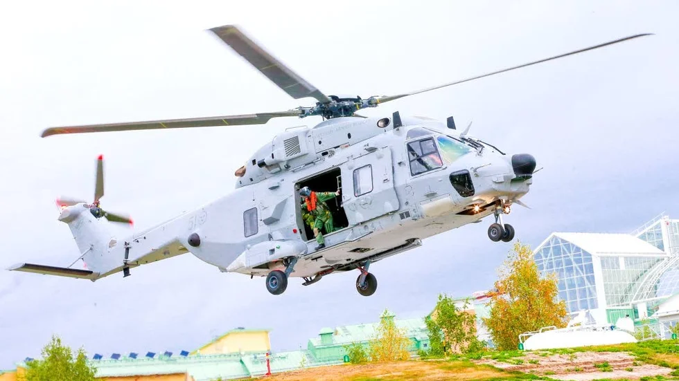 Under onsdagen gjorde Försvarsmakten en lyckad provlandning med sin helikopter "Helikopter 14".