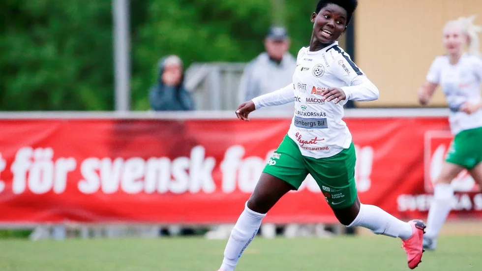 Ernestina Abambila gjorde Assis enda mål i kryssmatchen mot Morön.