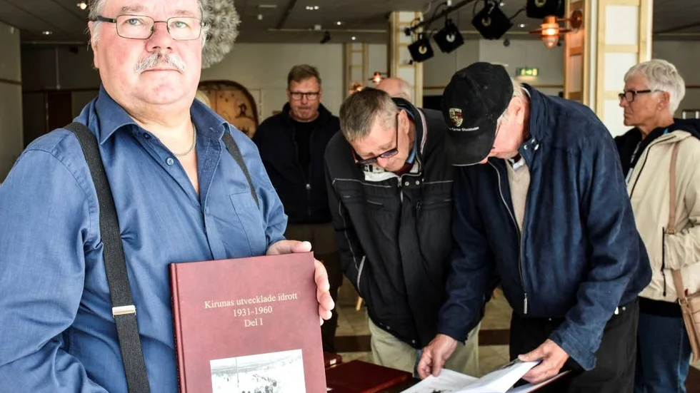 Bok om Kirunas idrotthistoria. Kirunas rötter står bakom verket och Kenneth Johansson är författaren.