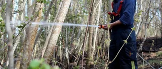 Eldning orsakade markbrand