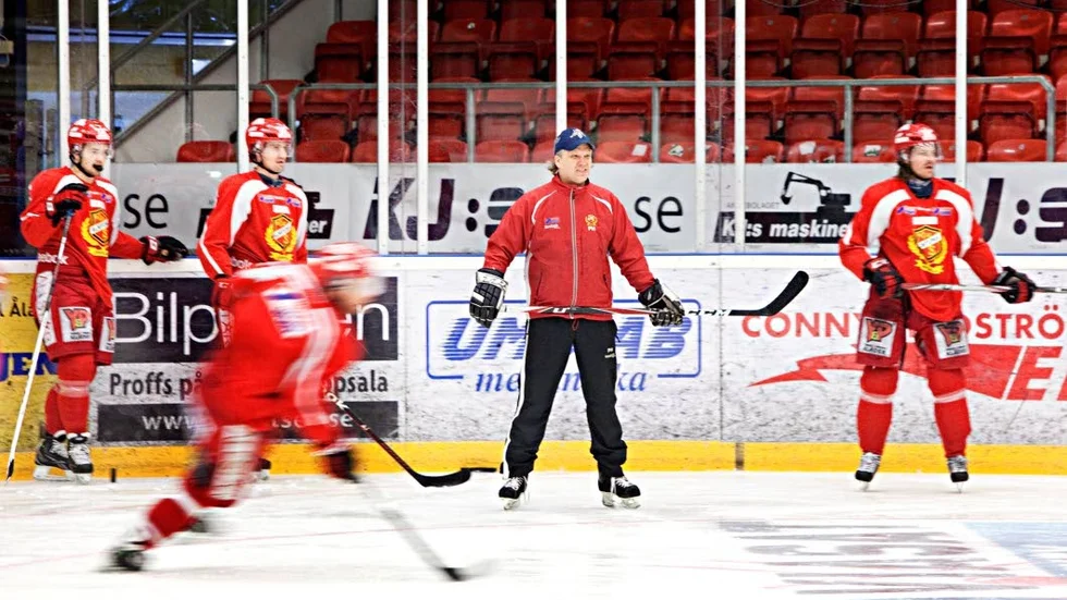 Peller Hånberg under en träning i Gränbyhallen säsongen 12/13.