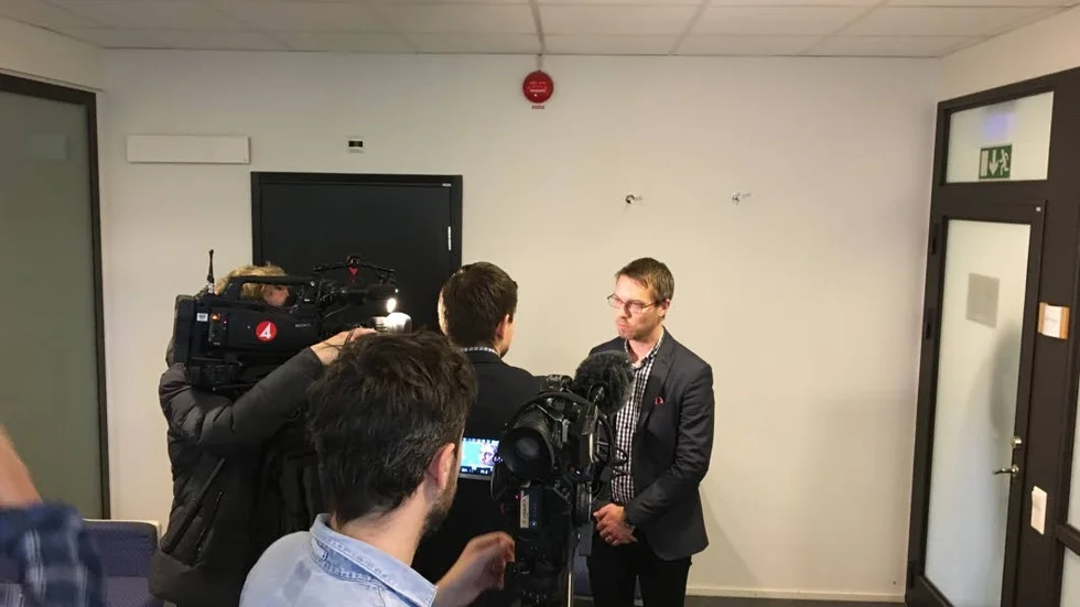 Åklagare Pontus Melander efter onsdagens häktesförhandling.