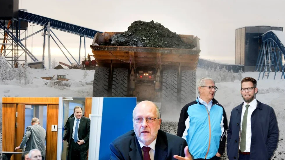 Otaliga spaltmeter har skrivits om alla turerna efter Northland Resources konkurs. Från vänster: Harry Rantakyrö, Stefan Löfven, Sven-Erik Österberg, Mats Leifland och Hans Andersson.