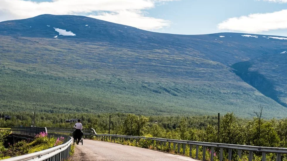 En mäktig syn mötte Jan Haak när han kom in i dalen som leder mot Kebnekaisemassivet.