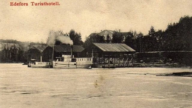 Vykort på Edefors turisthotell. Freddy Hardenberg har skickat in det till tidningen.