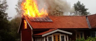 Villa övertänd vid Gåvsta