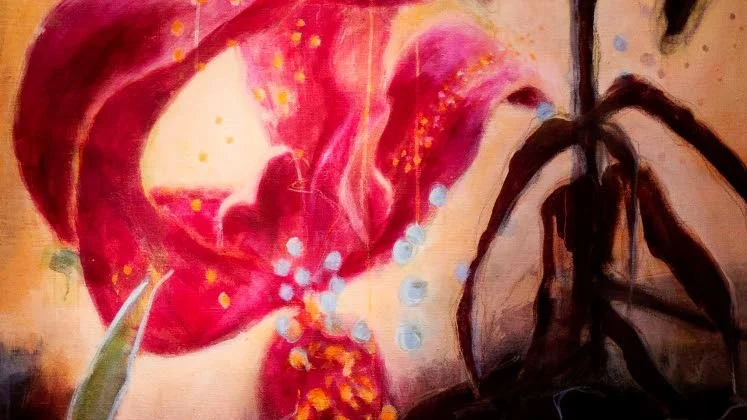 Färgexplosioner. Susanna Blanks blommor på Galleri 1.