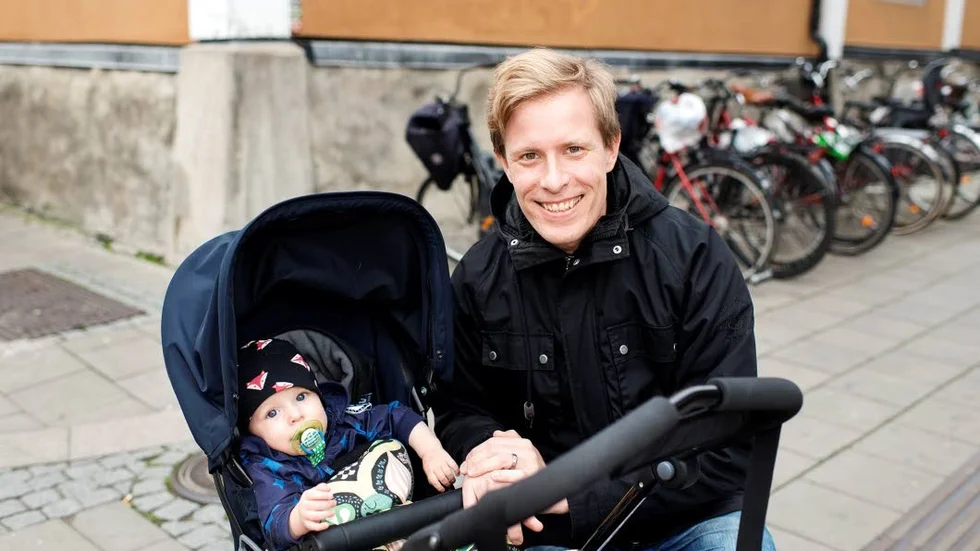 Björn Nilsson med sonen
Ludvig Larsson.
