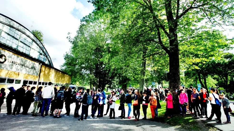 Kön var lång till Uppsala Student som anordnades under lördagen. Studenterna bjöds på både middag och konsert med Den Svenska Björnstammen.