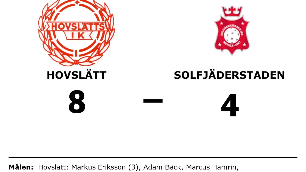 Hovslätts IK vann mot Solfjäderstadens IBK
