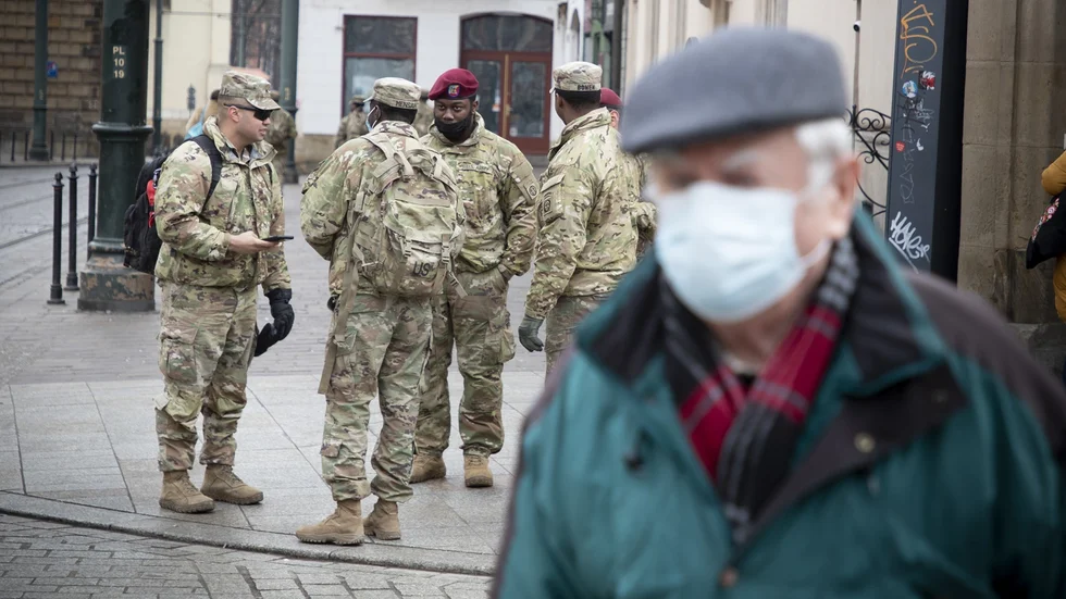 Amerikanska soldater i Krakow.