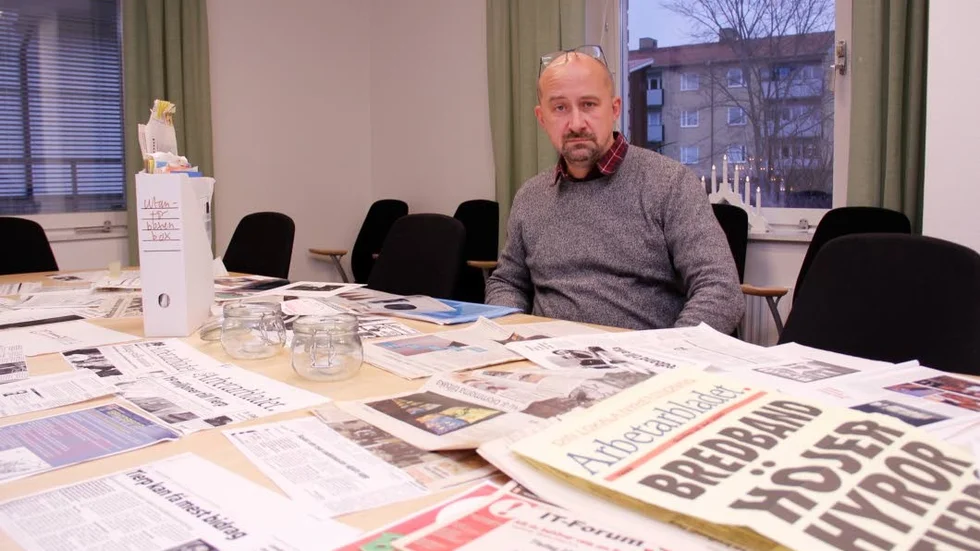 Väldokumenterat. Tierps fiberhistoria har det skrivits en hel del om genom åren. Lars-Erik Andersson, it-chef i Tierps kommun har grävt i arkivet.