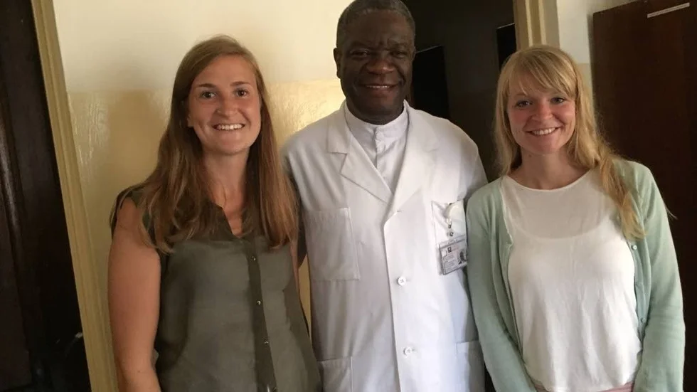 Carolina Edström, Denis Mukwege och Victoria Edström.