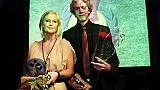 Vinnarna Lina Andersson och Hjalmar Bertwig.
