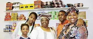 Afrikansk butik på Sivia torg