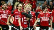 Glada miner i Storvreta sedan man slagit regerande svenska mästarna Pixbo - igen.