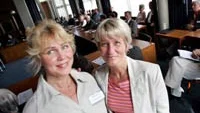 Politiker för en dag: företagarna Berith Strömquist och Anne-Lie Andersson.