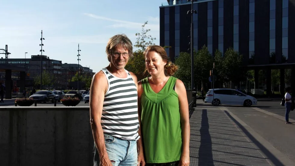 Ljusfenomenet lockade Bo Hagberg och Liselott Fagerberg till platsen.