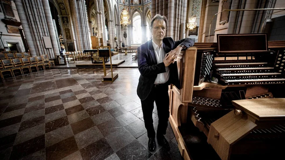 Ulric Andersson i Uppsala domkyrka – en speciell arbetsplats, men också som att arbeta i ”vilken kyrka som helst”.