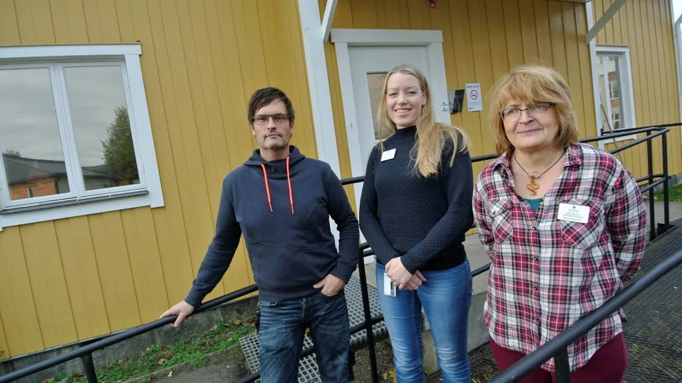 Integrerat. Lars Öhman, enhetschef, och specialistsjuksköterskorna Sofia Lindblad och Marjo Hakulinen, jobbar i gula villans integrerade mottagning för missbruks- och beroendevård.