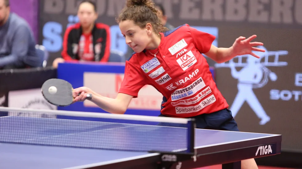 Hana Goda, 14, vann alla sina tre matcher när Eslöv tog sig till SM-final.