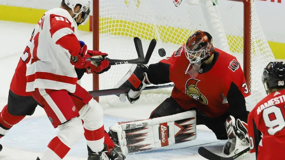 Anders Nilsson storspelade i nattens NHL.