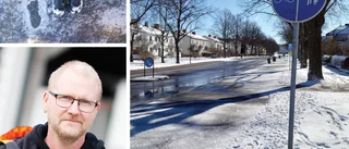 Snösmocka mitt i sandupptagningen – men någon ny sand läggs inte ut: "Smälter bort så pass fort"