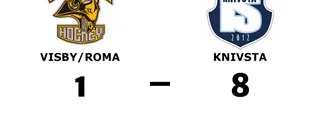 Visby/Roma släppte in fem mål i tredje perioden - föll stort mot Knivsta