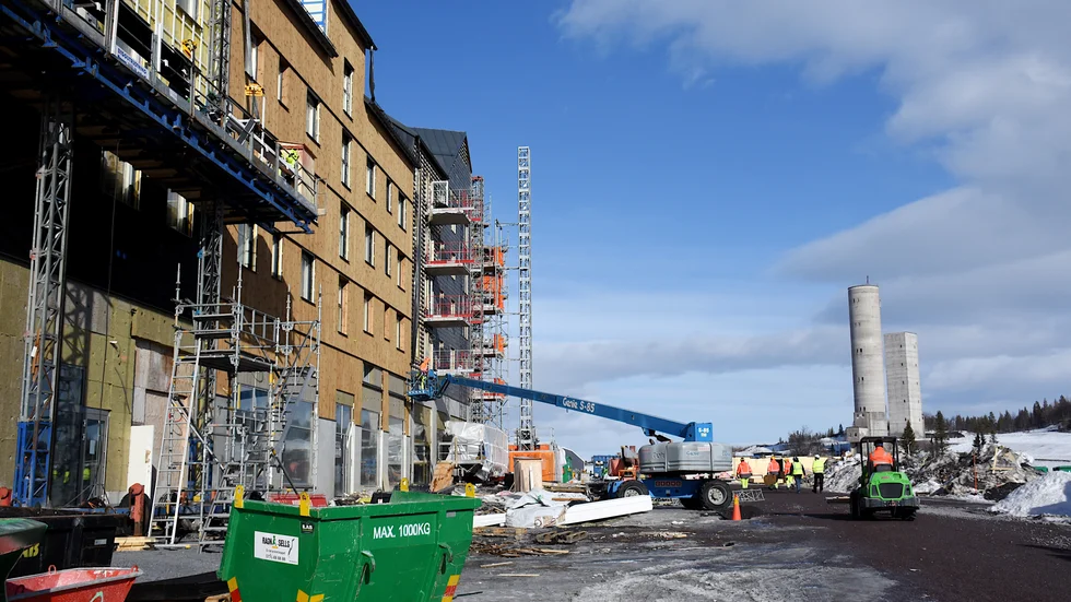 Kvarter åtta i nya centrum. I byggnaden till vänster ska en av galleriorna ligga. 