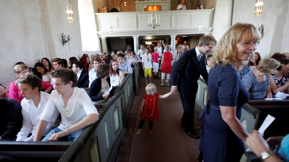 Avslutning i kyrkan. Här en tidigare årskurs i Futurum i Kalmar kyrka.