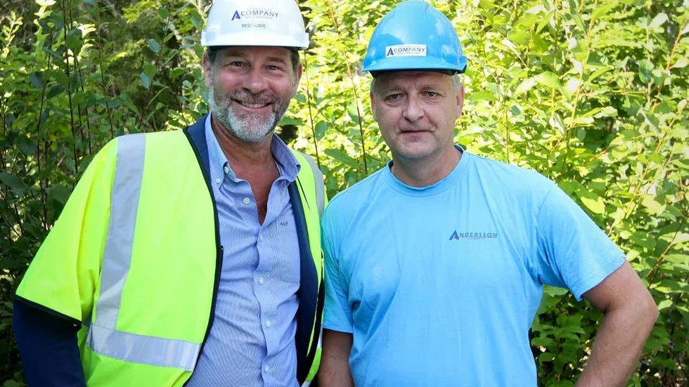 ”Hösten 2020 ska bygget vara klart, vi reser stommen i januari” säger Patrik Toresäter och Stefan Ekelund från entreprenören Andersson Company.