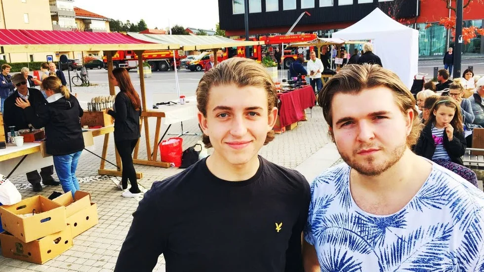Bandet Brothear.  Filip och Alexander Öhrstedt. Robin Öhrstedt finns inte med på bilden.