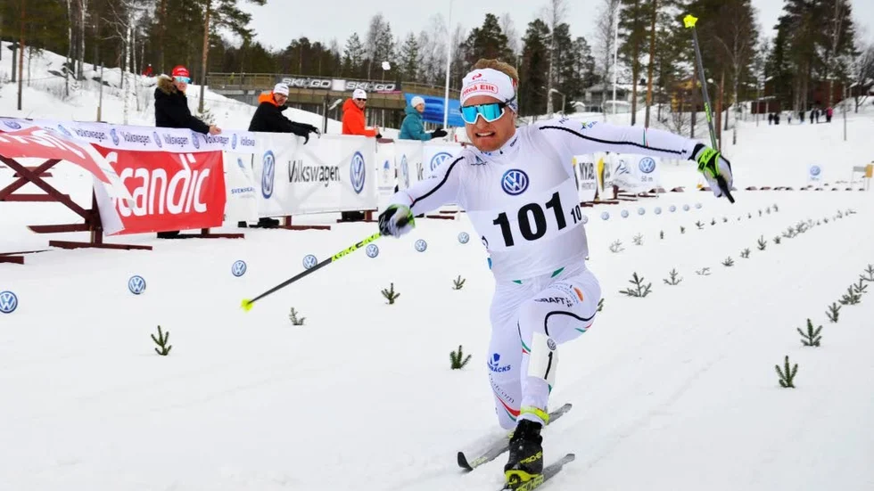 En ohotad Björn Sandström jagade en så bra sluttid som möjligt och gav allt ända in i mål.