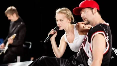 Martin Sörbom, Mari Götesdotter och Aksel Morisse i Uppsträckning.