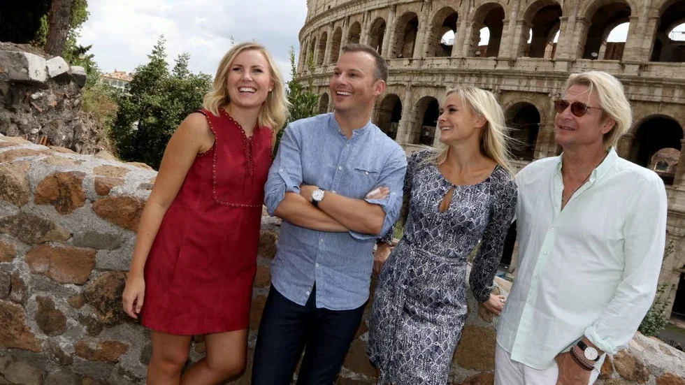 Elisa Lindström, Magnus Carlsson, Sofia Källgren och Tommy Nilsson på plats i Rom