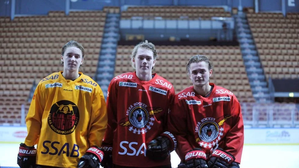 Melker Nilsson, Viktor Edström och William Dageryd tränade med A-laget under dagens träning.