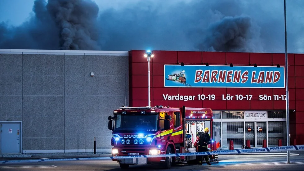 brand i Barnens Land, leksaksaffär i Boländerna
Foto : STAFFAN CLAESSON  20150403