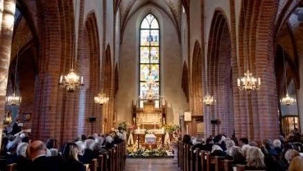 Sigrid Kahles begravning i Helga Trefaldighetskyrkan i Uppsala.