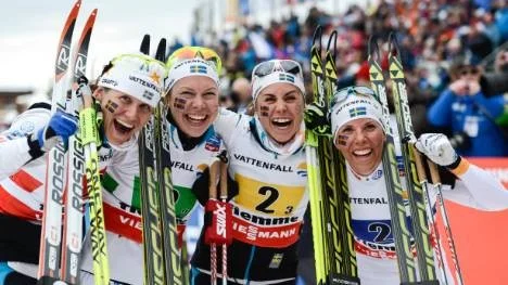 Silvergänget: Ida Ingemarsdotter, Emma Wikén, Anna Haag och Charlotte Kalla.
