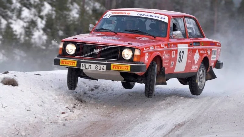 Arne Rådström och Thomas Nilsson under svenska rallyt 2015.