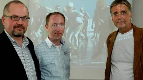 PITEÅ WINTER WEEK. Piteå satsar på skridsoturism och startar Piteå Winter Week. Bakom satsningen står bland annat Bo Sandström, VD för Piteå presenterar, holländaren Christian van Dartel och Piteå kommuns kultur- och fritidschef Hans Hansson.